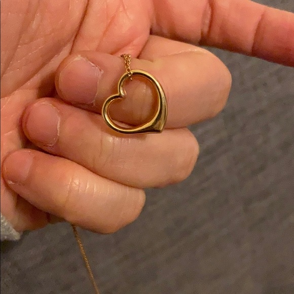 Solid Rose Gold heart and chain 14k - Picture 8 of 8